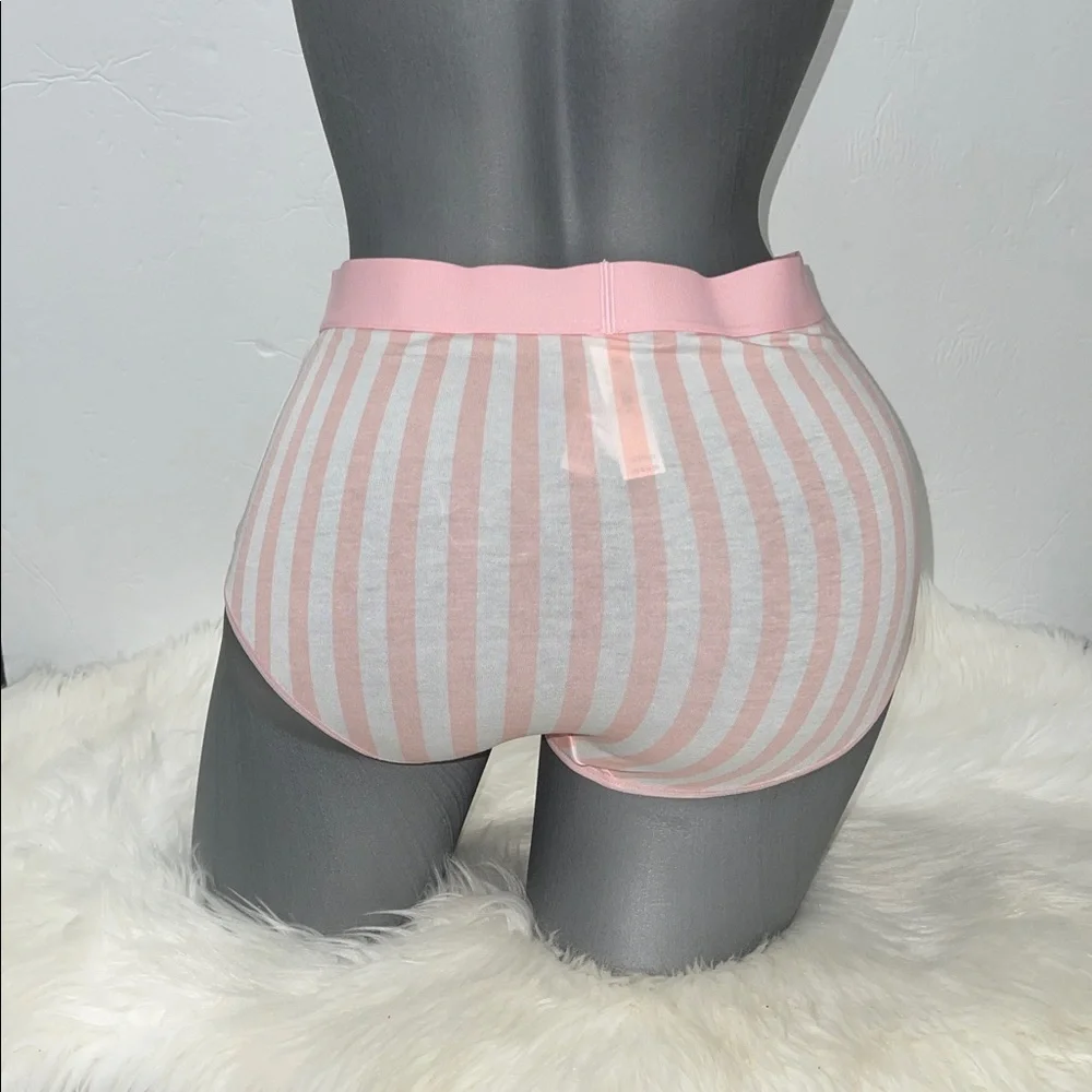 Victoria’s Secret Logo Cotton Shine Patch Modern Brief Panty Underwear. NWT